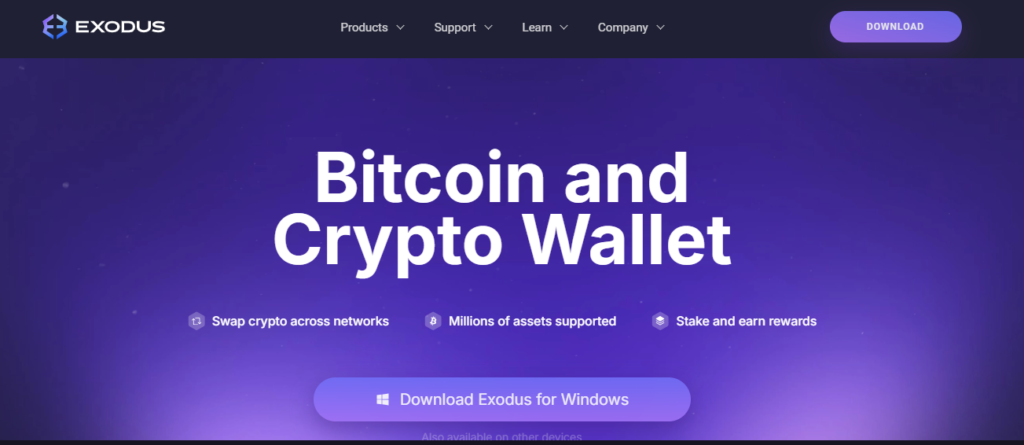 Exodus Wallet is a highly visual wallet that’s as beautiful as it is functional.